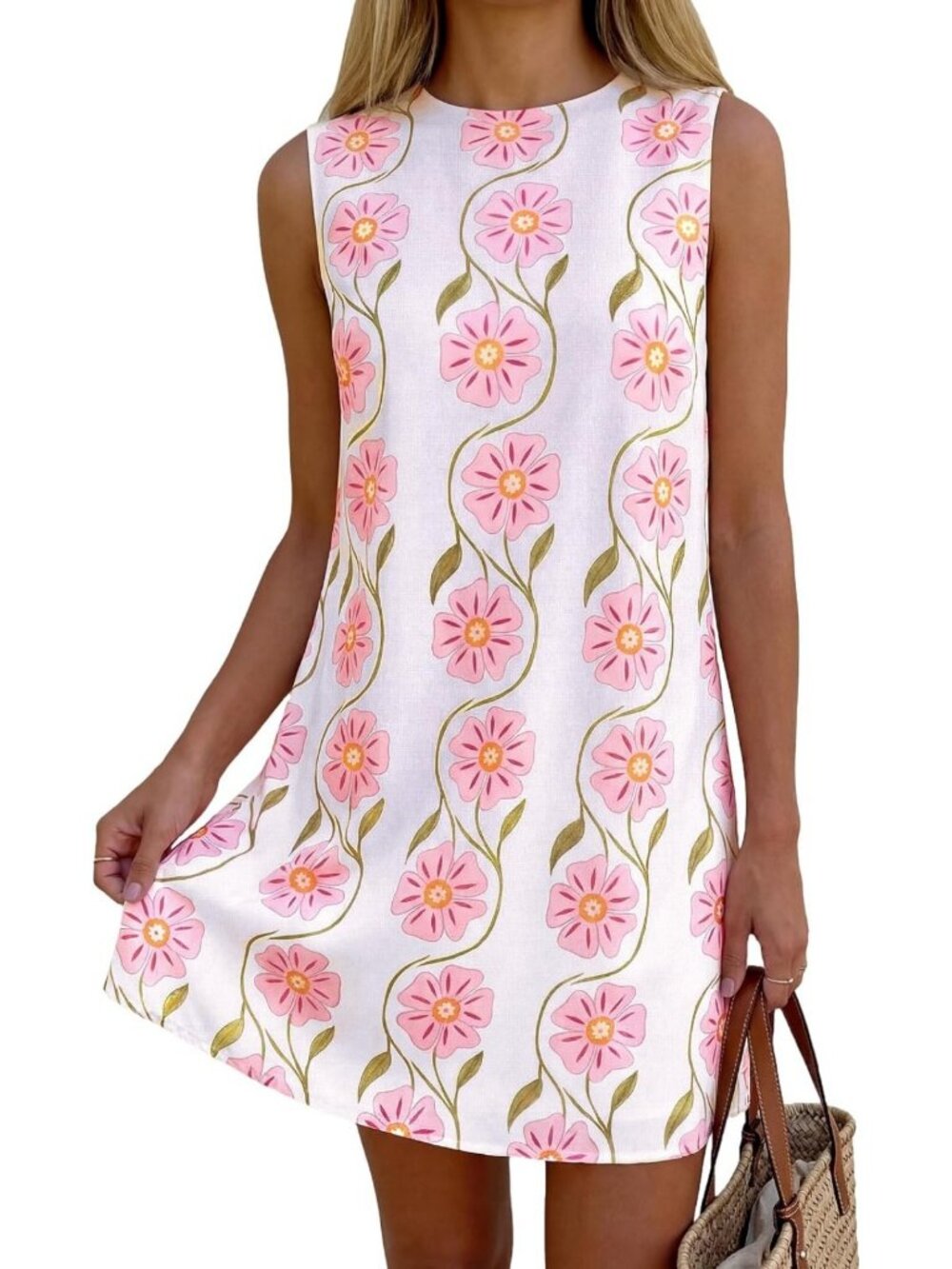 Floral Summer Mini Dress for Women | Sleeveless Sundress | Perfect for Parties